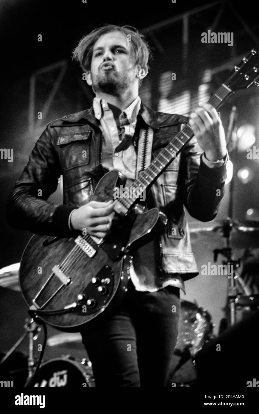 Caleb Followill - Kings of Leon, V2008, Hylands Park, Chelmsford, Essex, Royaume-Uni - 17 août 2008 Banque D'Images