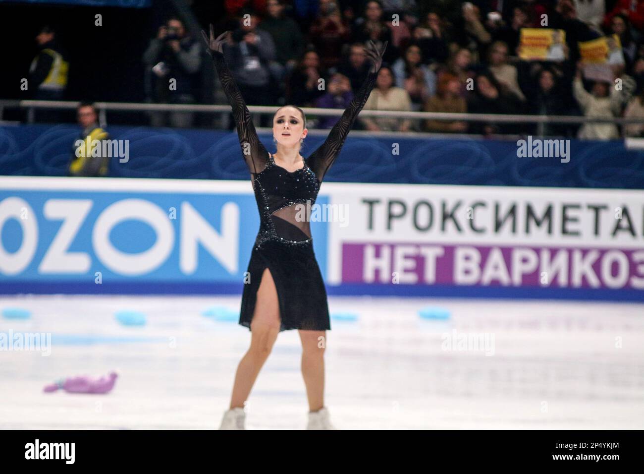 Saint-Pétersbourg, Russie. 05th mars 2023. Kamila Valieva se produit lors de la location de femmes à la finale du Grand Prix de Russie en patinage artistique 2023, qui a eu lieu à St. Petersbourg, dans le complexe sportif 'Jubilee. Crédit : SOPA Images Limited/Alamy Live News Banque D'Images