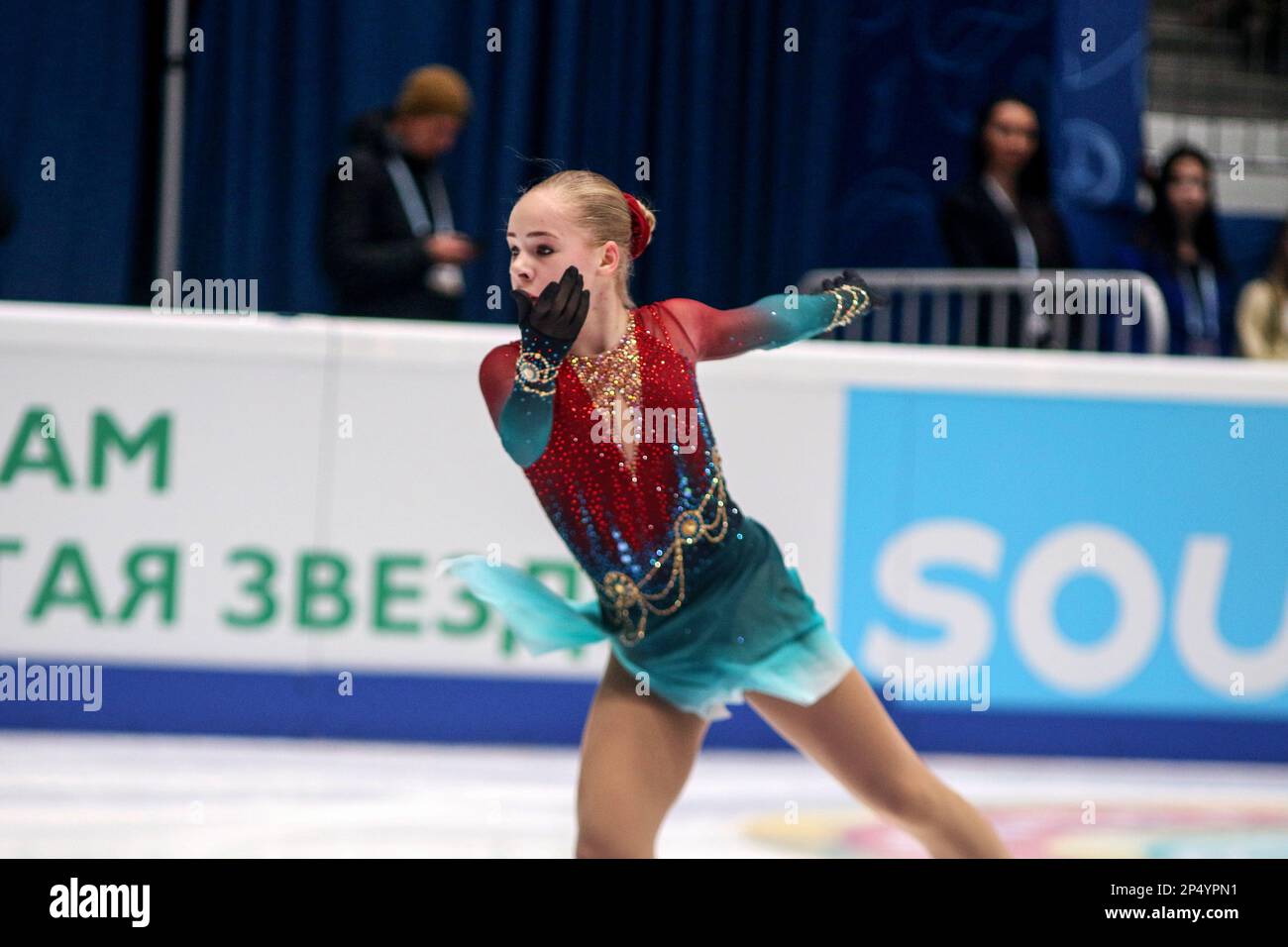 Saint-Pétersbourg, Russie. 05th mars 2023. Veronika Yametova se produit lors de la location de femmes à la finale du Grand Prix de Russie en patinage artistique 2023, qui a eu lieu à St. Petersbourg, dans le complexe sportif 'Jubilee. (Photo de Maksim Konstantinov/SOPA Images/Sipa USA) crédit: SIPA USA/Alay Live News Banque D'Images