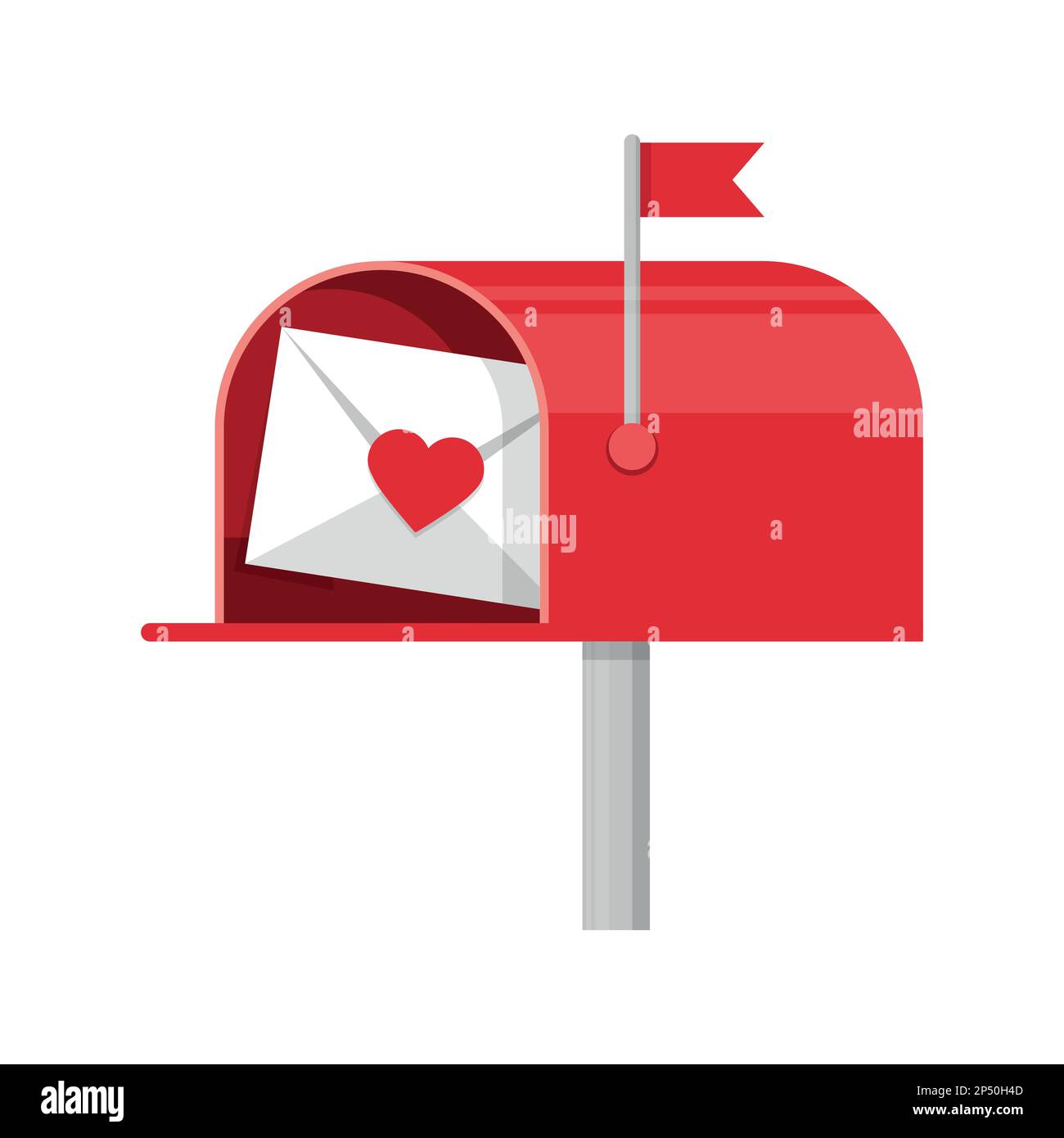 Boîte aux lettres avec icône de lettre. boîte aux lettres enveloppe correspondance courrier postal. Illustration vectorielle. SPE 10. Illustration de Vecteur