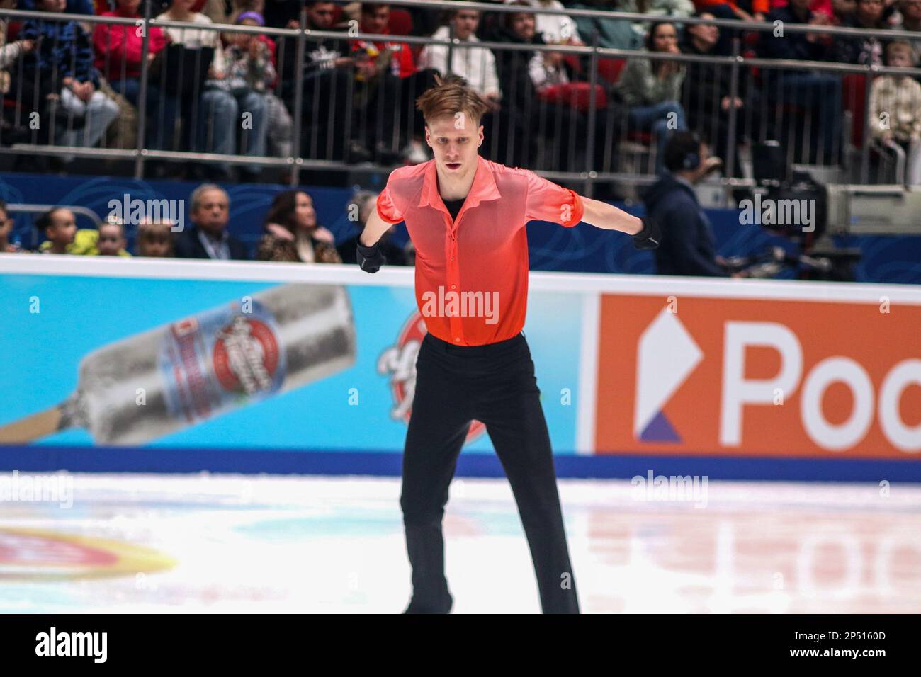 Saint-Pétersbourg, Russie. 05th mars 2023. Alexey Erokhov se produit lors de la location des hommes à la finale du Grand Prix de Russie en patinage artistique 2023, qui a eu lieu à St. Petersbourg, dans le complexe sportif 'Jubilee. Crédit : SOPA Images Limited/Alamy Live News Banque D'Images