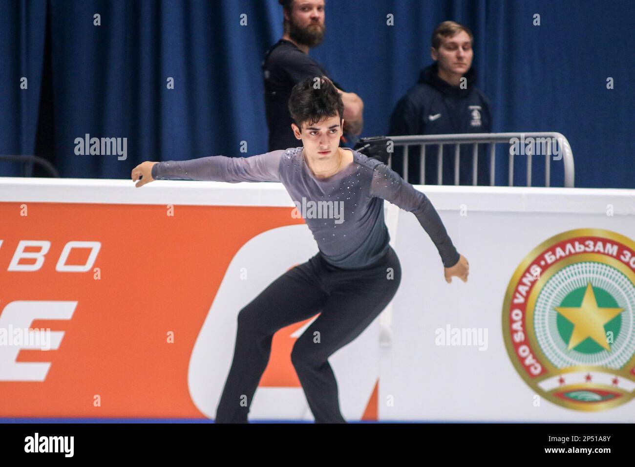 Saint-Pétersbourg, Russie. 05th mars 2023. Artur Danielian se produit lors de la location de Men à la finale du Grand Prix de Russie en patinage artistique 2023, qui a eu lieu à St. Petersbourg, dans le complexe sportif 'Jubilee. (Photo de Maksim Konstantinov/SOPA Images/Sipa USA) crédit: SIPA USA/Alay Live News Banque D'Images