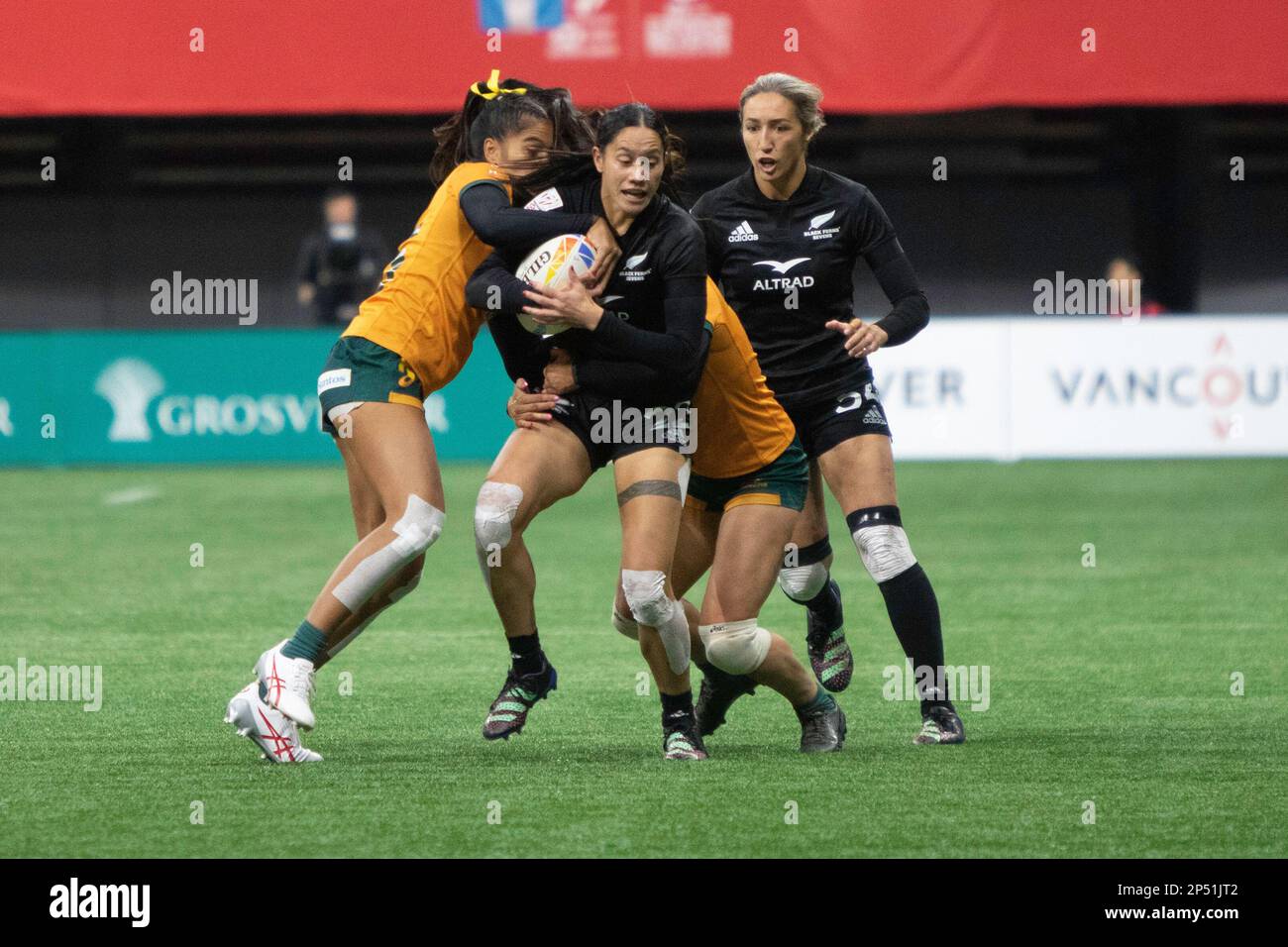 5 mars 2023, Vancouver, Vancouver/Canada, Canada : VANCOUVER, CANADA - MARS 05: Médaille d'or match betweenNouvelle-Zélande contre l'Australie pendant la HSBC World Rugby Sevens Series 2023 au stade BC place à Vancouver, Canada. (Credit image: © Tomaz Jr/PX Imagens via ZUMA Press Wire) USAGE ÉDITORIAL SEULEMENT! Non destiné À un usage commercial ! Banque D'Images