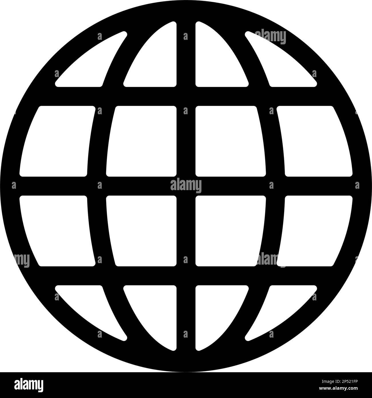 Symbole globe terrestre icône monde. Illustration vectorielle plate Illustration de Vecteur