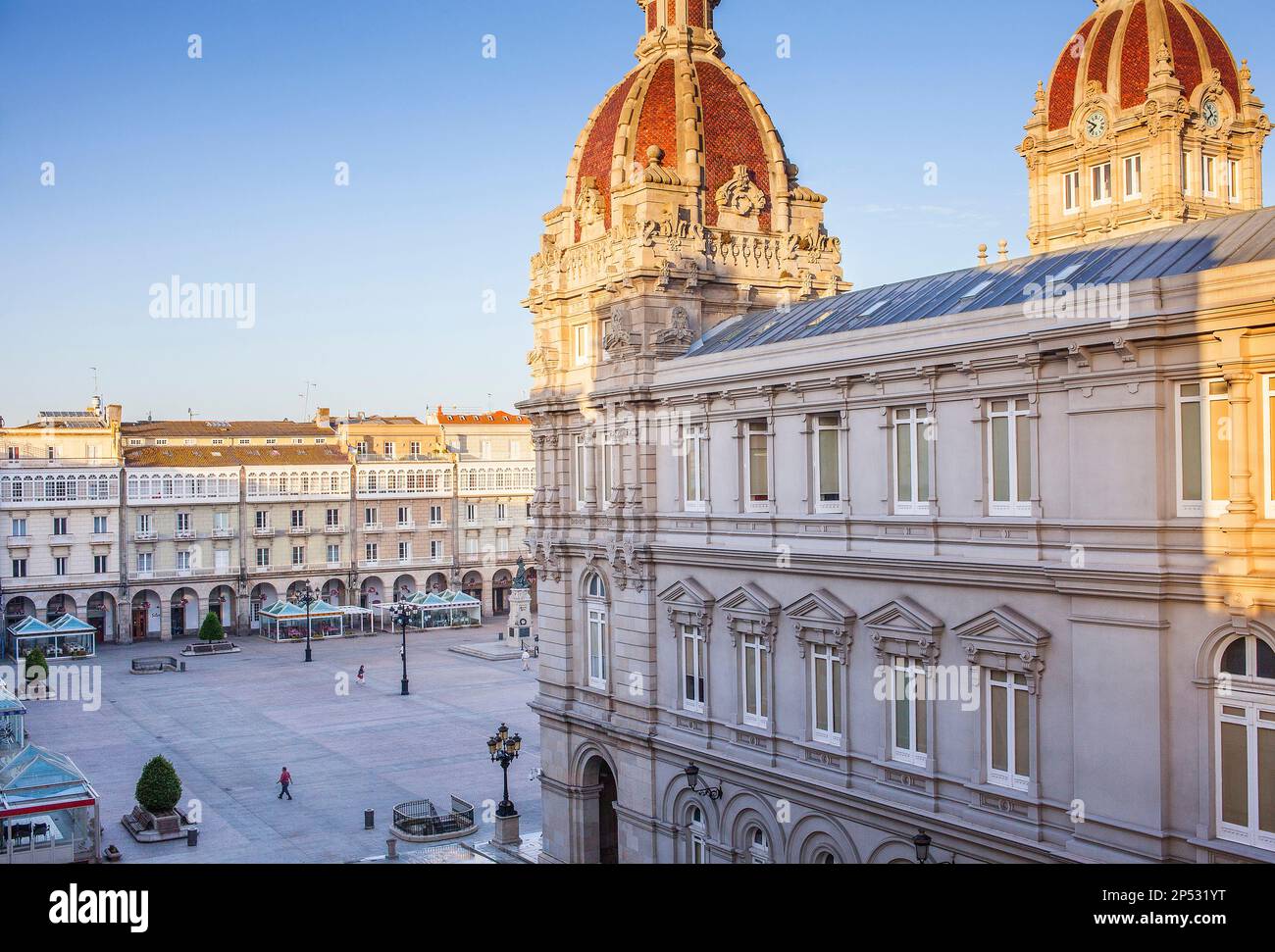 Plaza de Maria Pita, ville de La Corogne, Galice, Espagne Banque D'Images