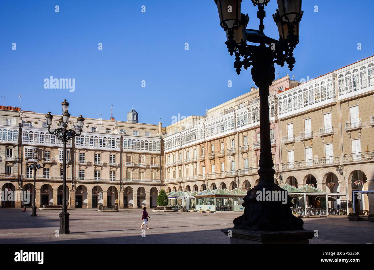 Plaza de Maria Pita, ville de La Corogne, Galice, Espagne Banque D'Images
