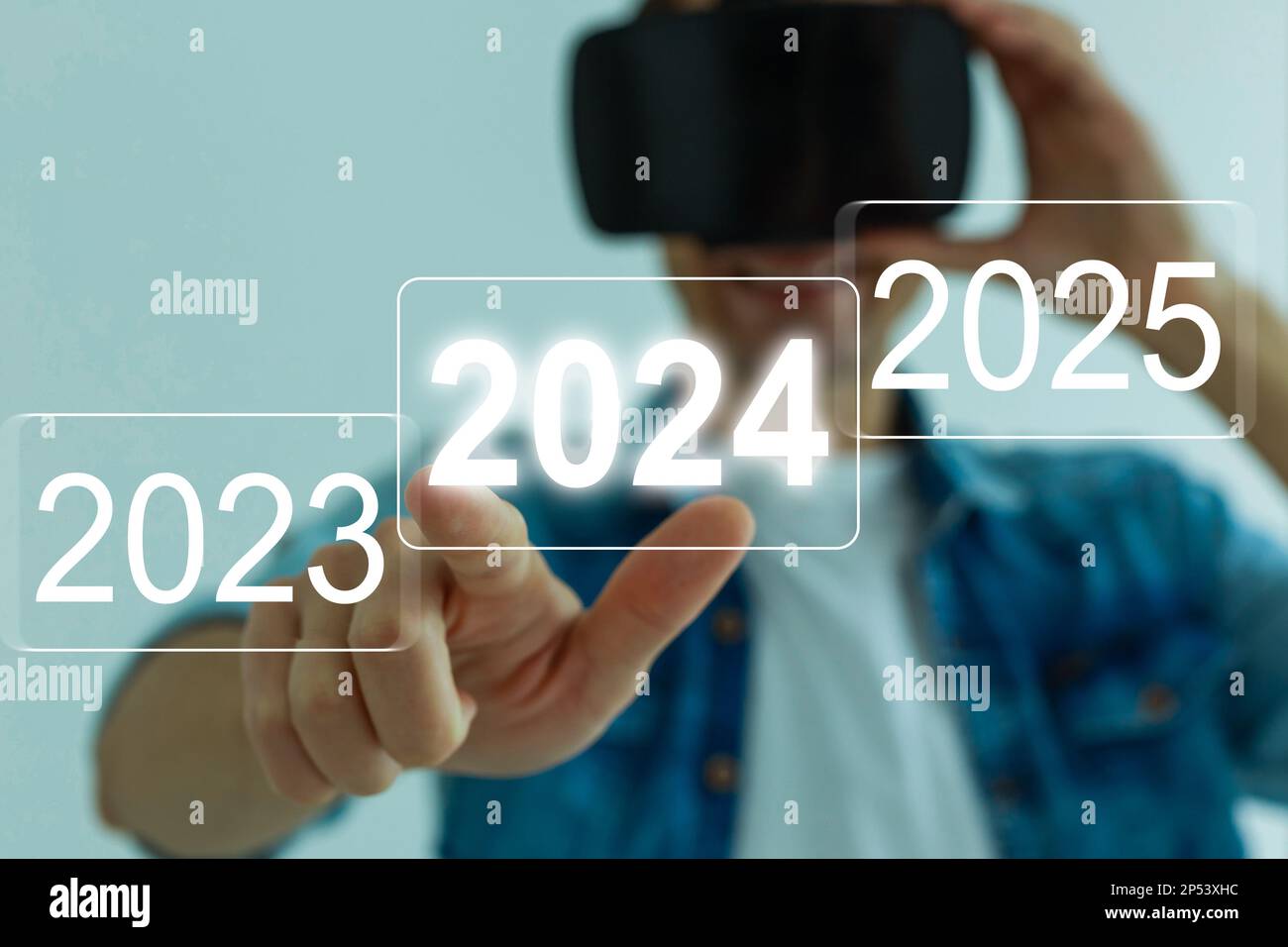 concept de la nouvelle année 2023 2025 2025 et idée de défi commercial