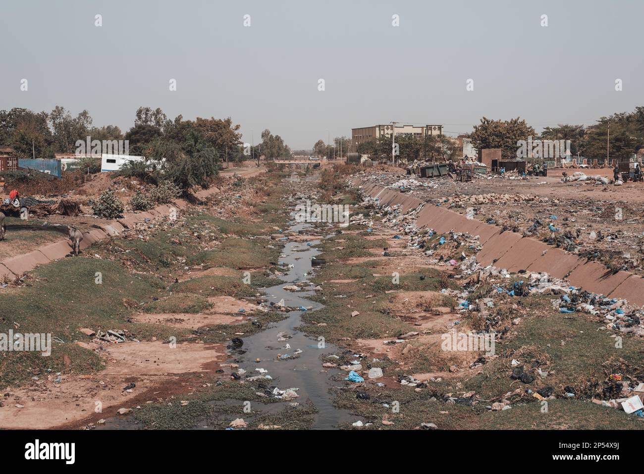 Ouagadougou, Burkina Faso. Pollution et crise environnementale Banque D'Images