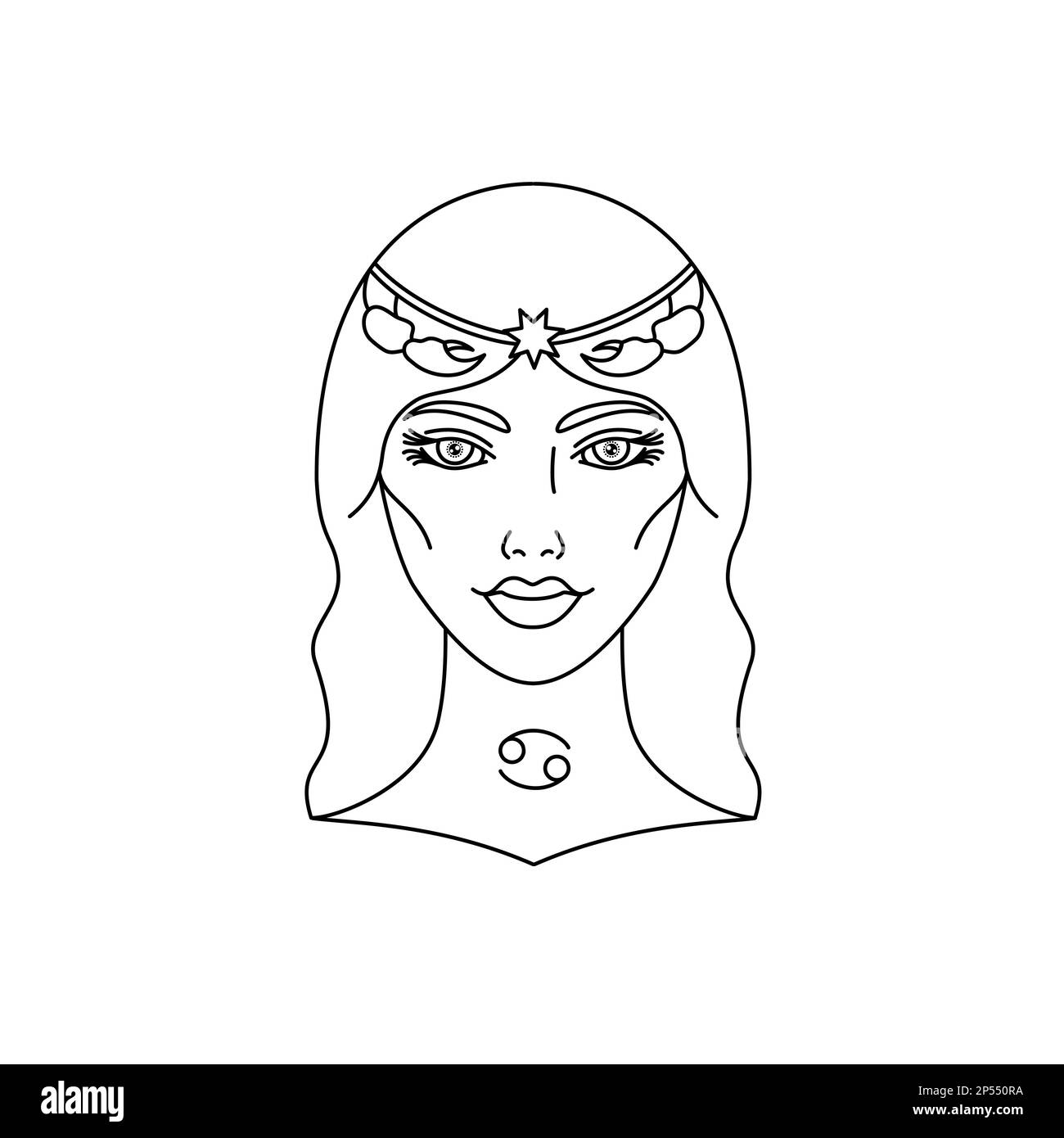 Signe astrologique Cancer Illustration de Vecteur