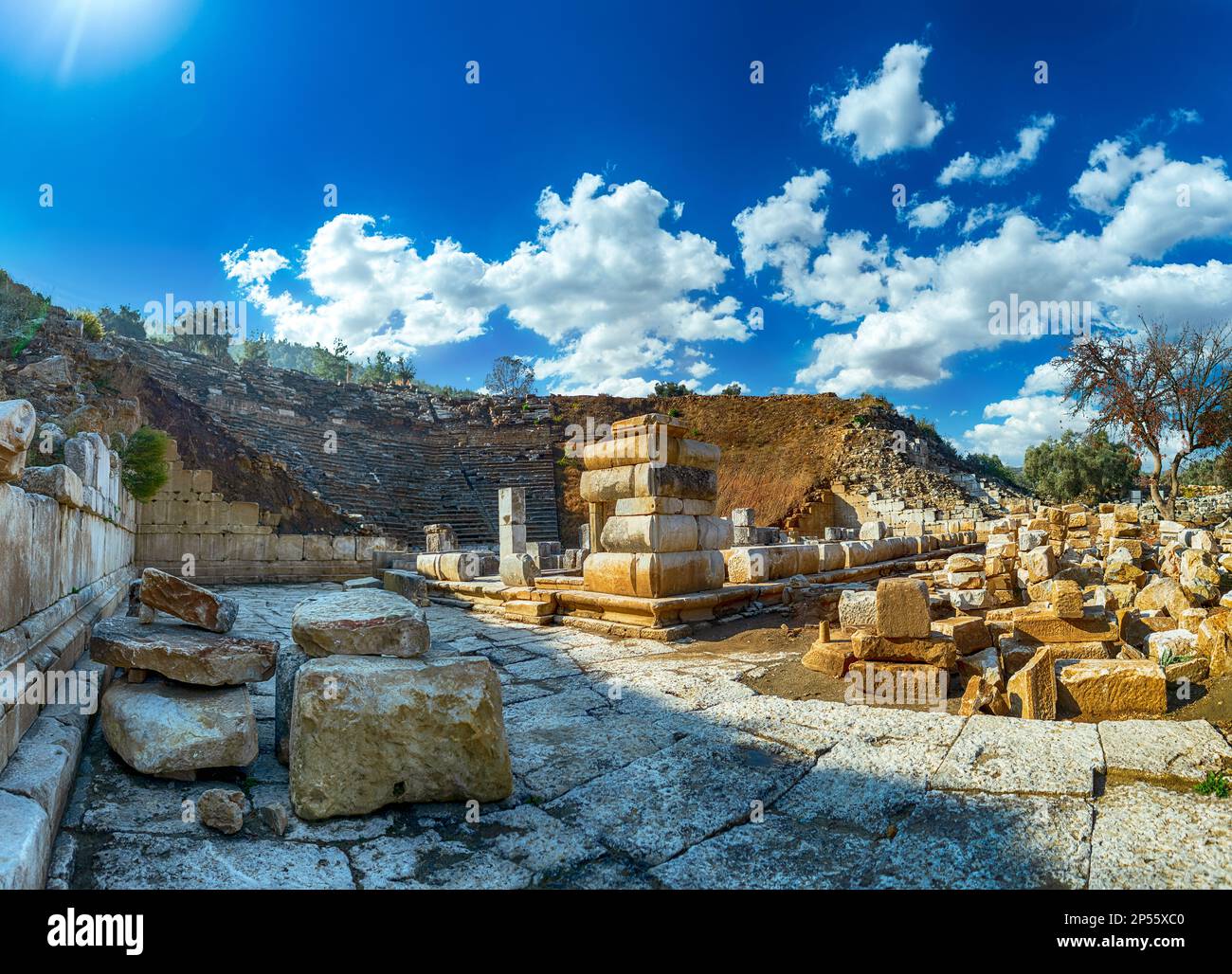 Ville ancienne de Stratonikeia à Eskihisar, Mugla, Turquie. Banque D'Images