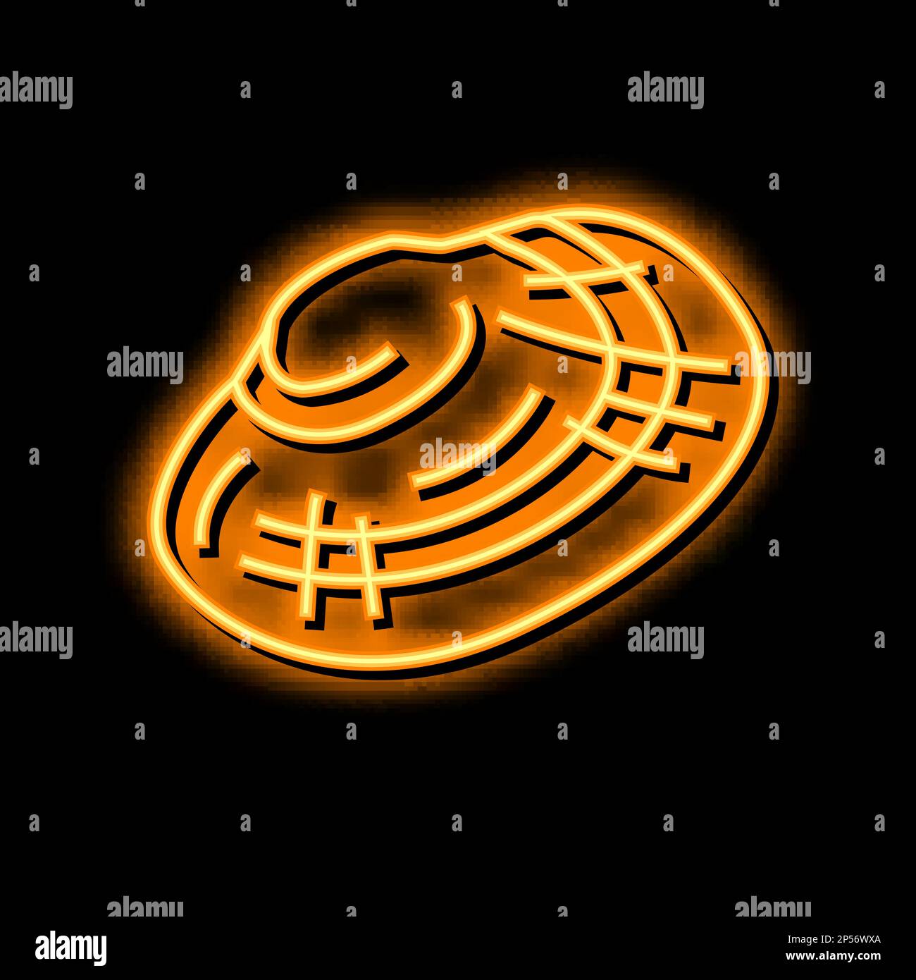 illustration de l'icône en forme de néons à motif palourdes de manille Illustration de Vecteur