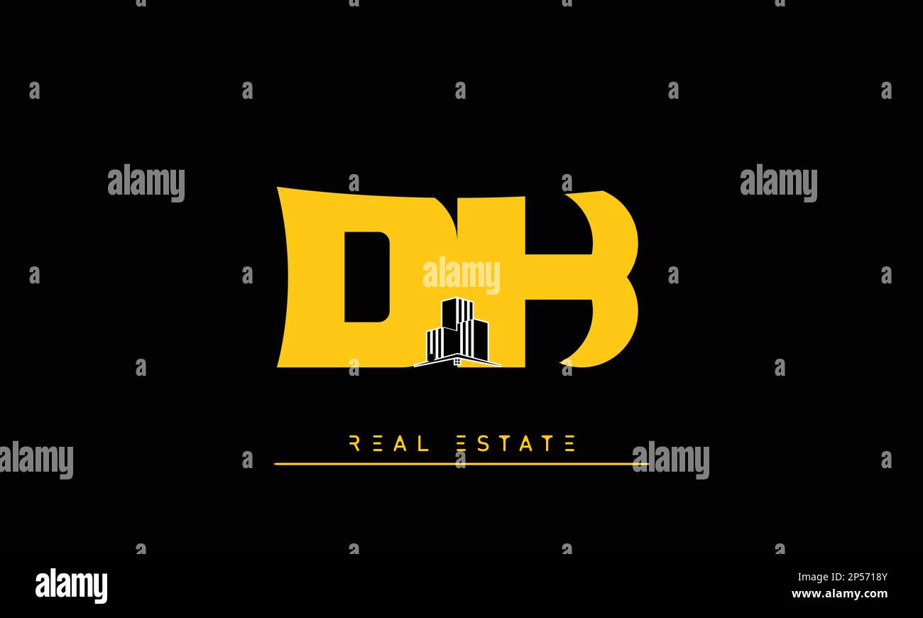 Lettres immobilières initiales Monogram logo DK , KD Illustration de Vecteur