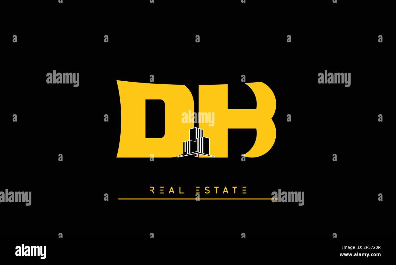 Lettres immobilières initiales Monogram logo DK , KD Illustration de Vecteur