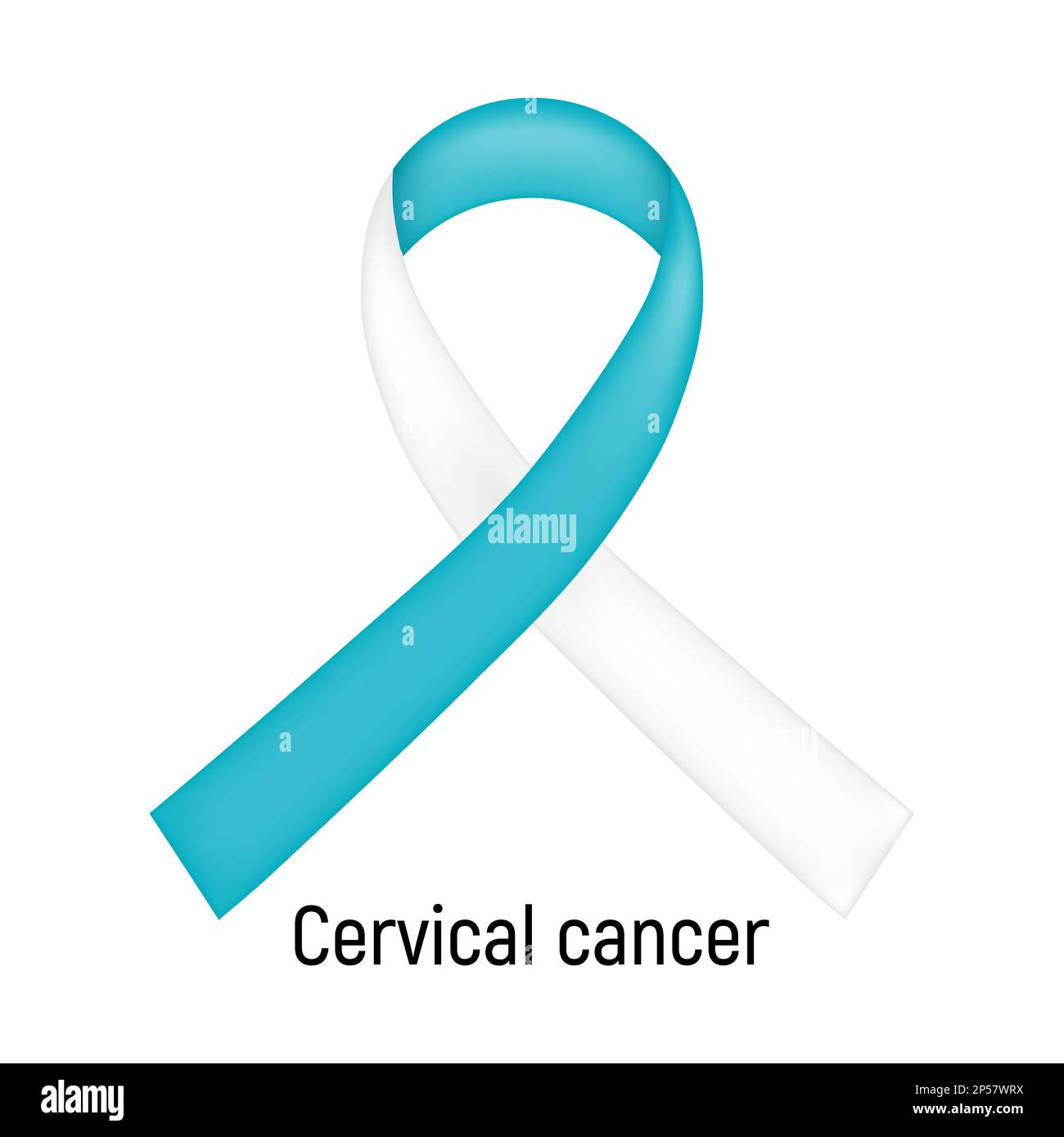 Cervical cancer ribbon Banque d'images vectorielles - Alamy