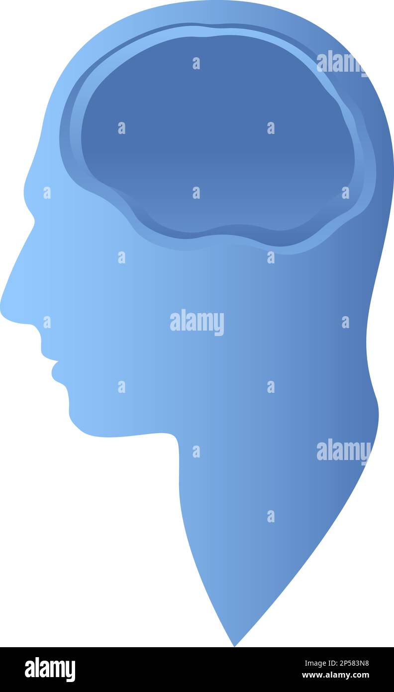 Homme avec place pour l'information dans le cerveau. Illustration vectorielle Illustration de Vecteur