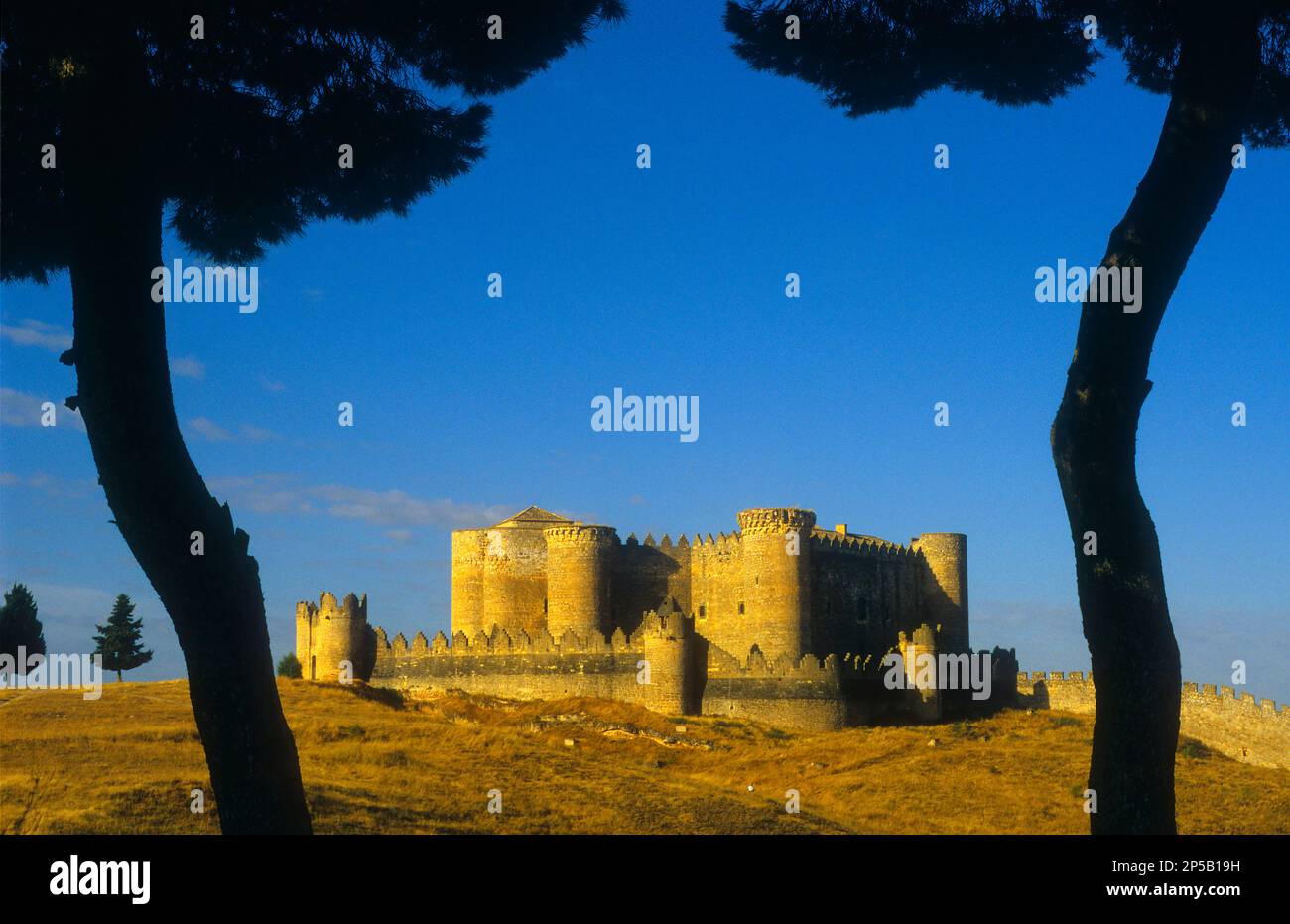 Le château de Belmonte Belmonte,15ème siècle,Cuenca province,Castille La Manche, la route de Don Quichotte, Espagne Banque D'Images