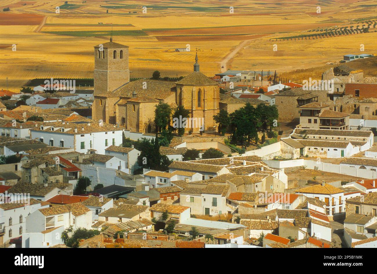 Belmonte, Collégiale de San Bartolomé, province de Cuenca, Castilla la Mancha, route de Don Quichotte, Espagne Banque D'Images