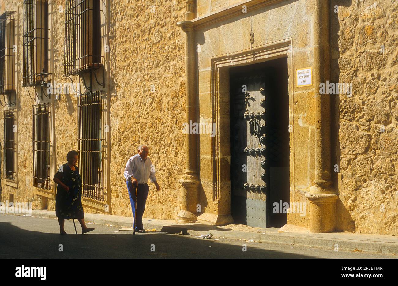 Façade du palais Baillo, Belmonte, province de Cuenca, Castilla la Mancha, route de Don Quichotte, Espagne Banque D'Images
