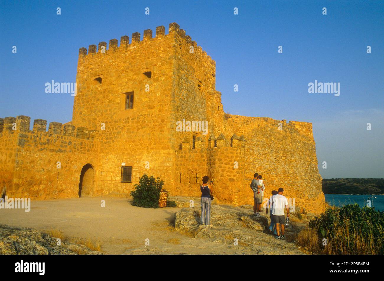 Château de Peñarroya (XIIème siècle),12 kilomètres de Argamasilla de Alba, province de Ciudad Real, Castilla-la Mancha, la route de Don Quichotte, Espagne Banque D'Images