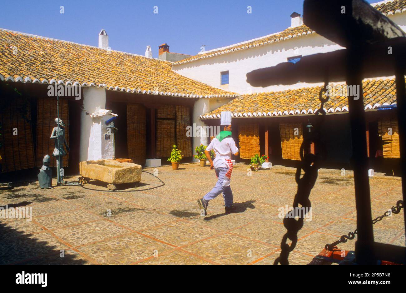 Venta del Quijote, célèbre restaurant typique, Puerto la ápice, province de Ciudad Real, Castilla la Mancha, la route de Don Quichotte, Espagne Banque D'Images
