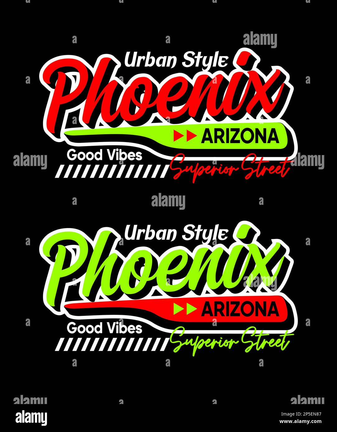 phoenix arizona, motif imprimé sur t-shirts, étiquettes, affiches et itc Illustration de Vecteur