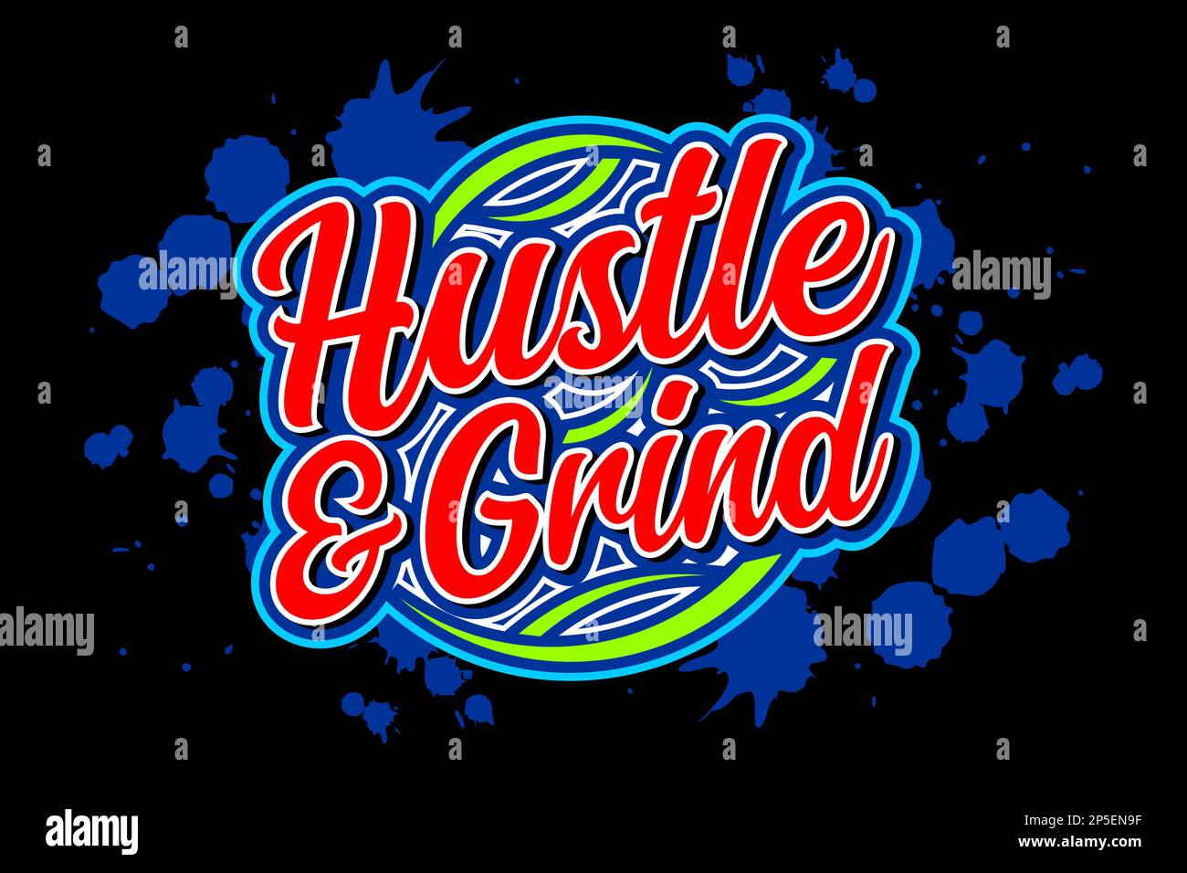 Hustle and grind, typographie dessin vectoriel pour l'impression de t-shirt Illustration de Vecteur