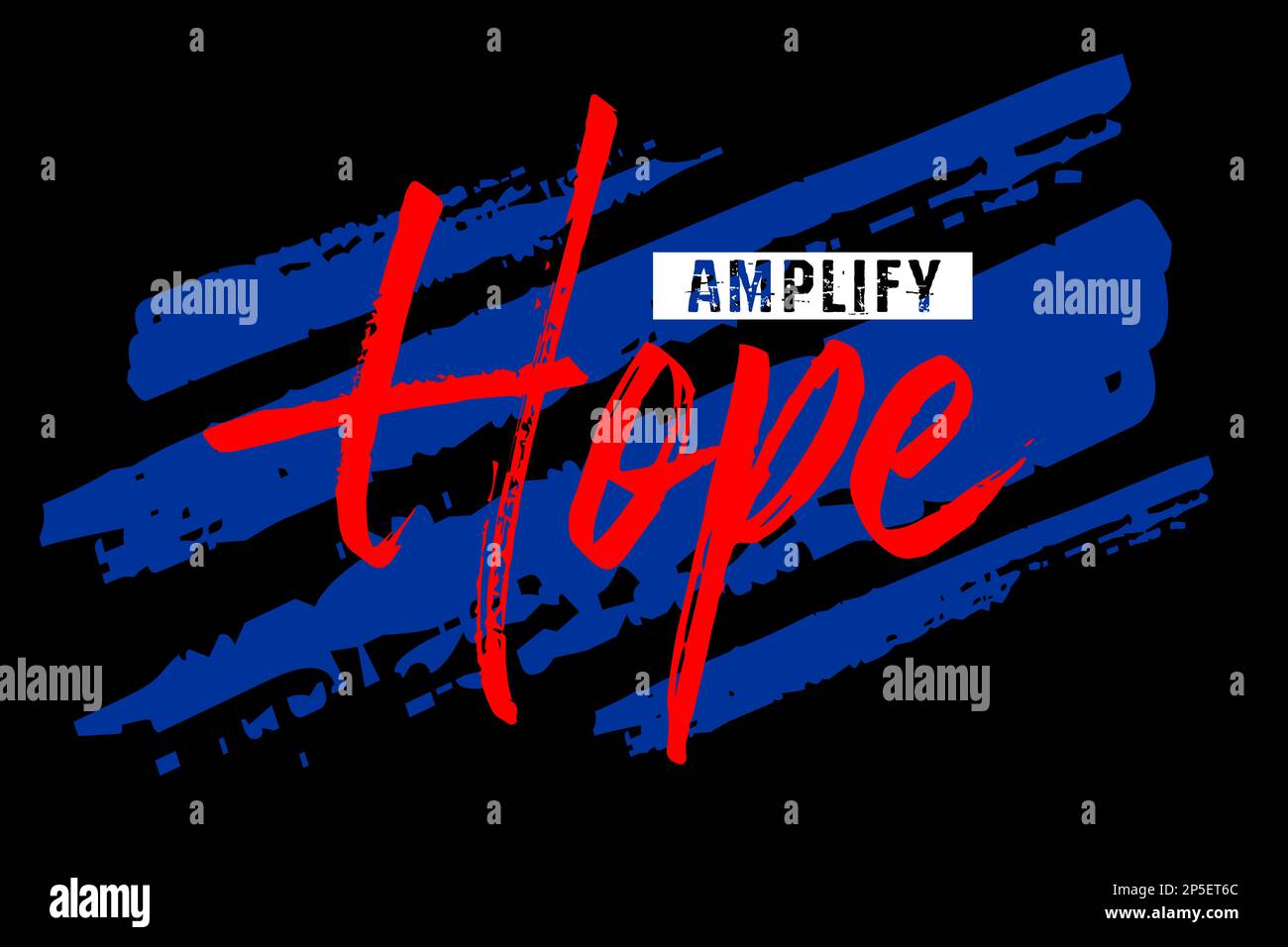 amplifiez l'espoir, la typographie design vectoriel illustration pour l'impression de t-shirt Illustration de Vecteur