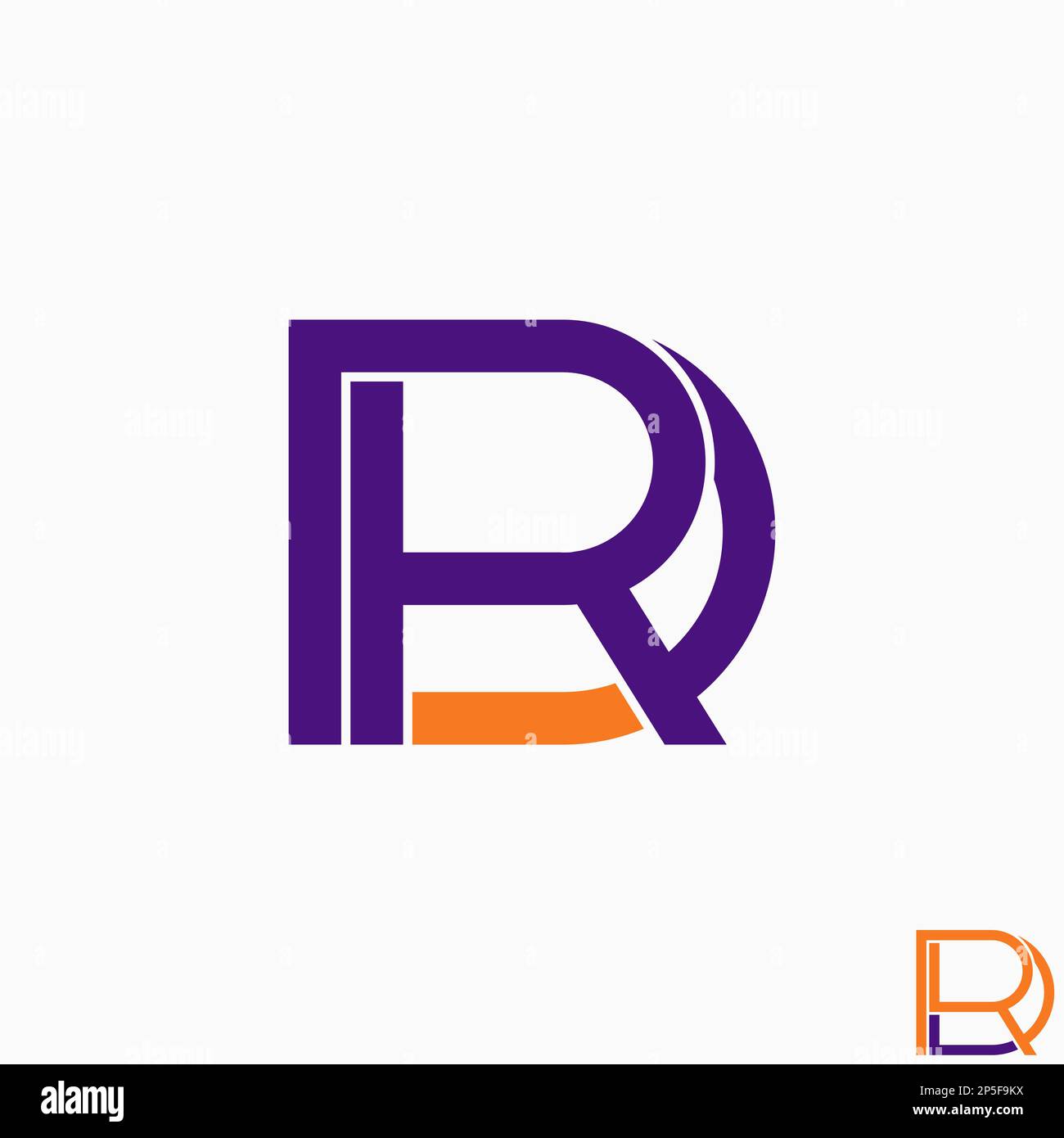 Logo design Graphic concept créatif Premium libre vecteur lettre RD écriture double sans serif police sur connexion initiale ou monogramme Illustration de Vecteur