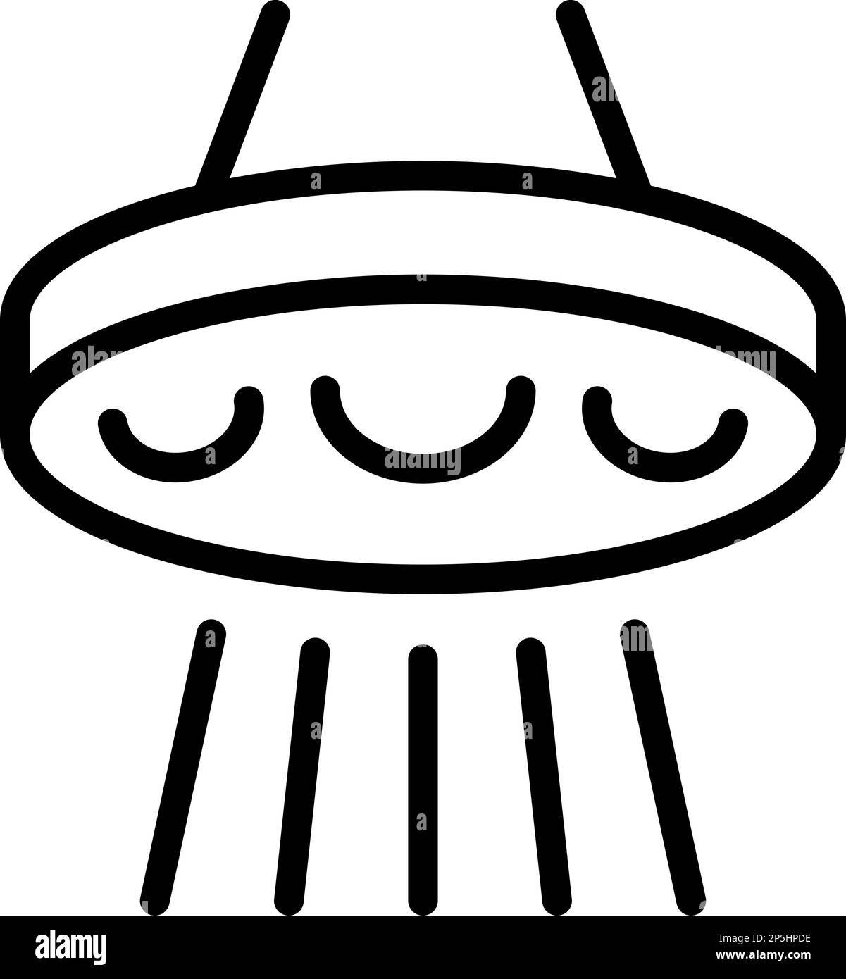 Vecteur de contour de l'icône du projecteur du chirurgien cardiaque. Hôpital de médecine. Patient de la clinique Illustration de Vecteur