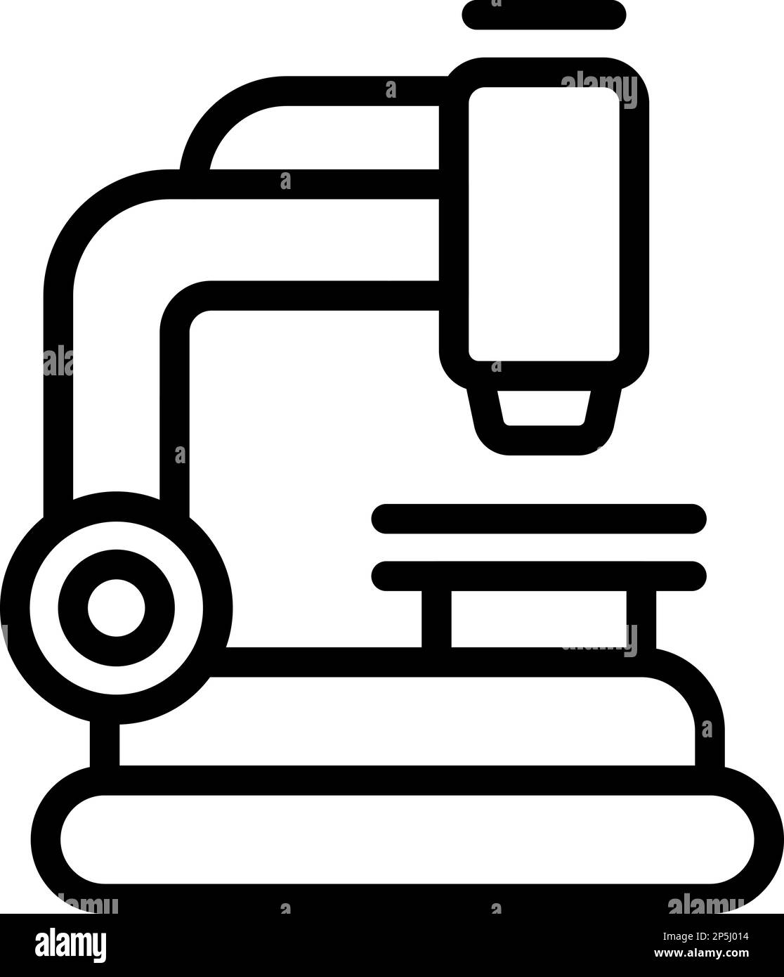 Vecteur de contour d'icône de microscope. Soins cardiaques. Maladie d'opération Illustration de Vecteur