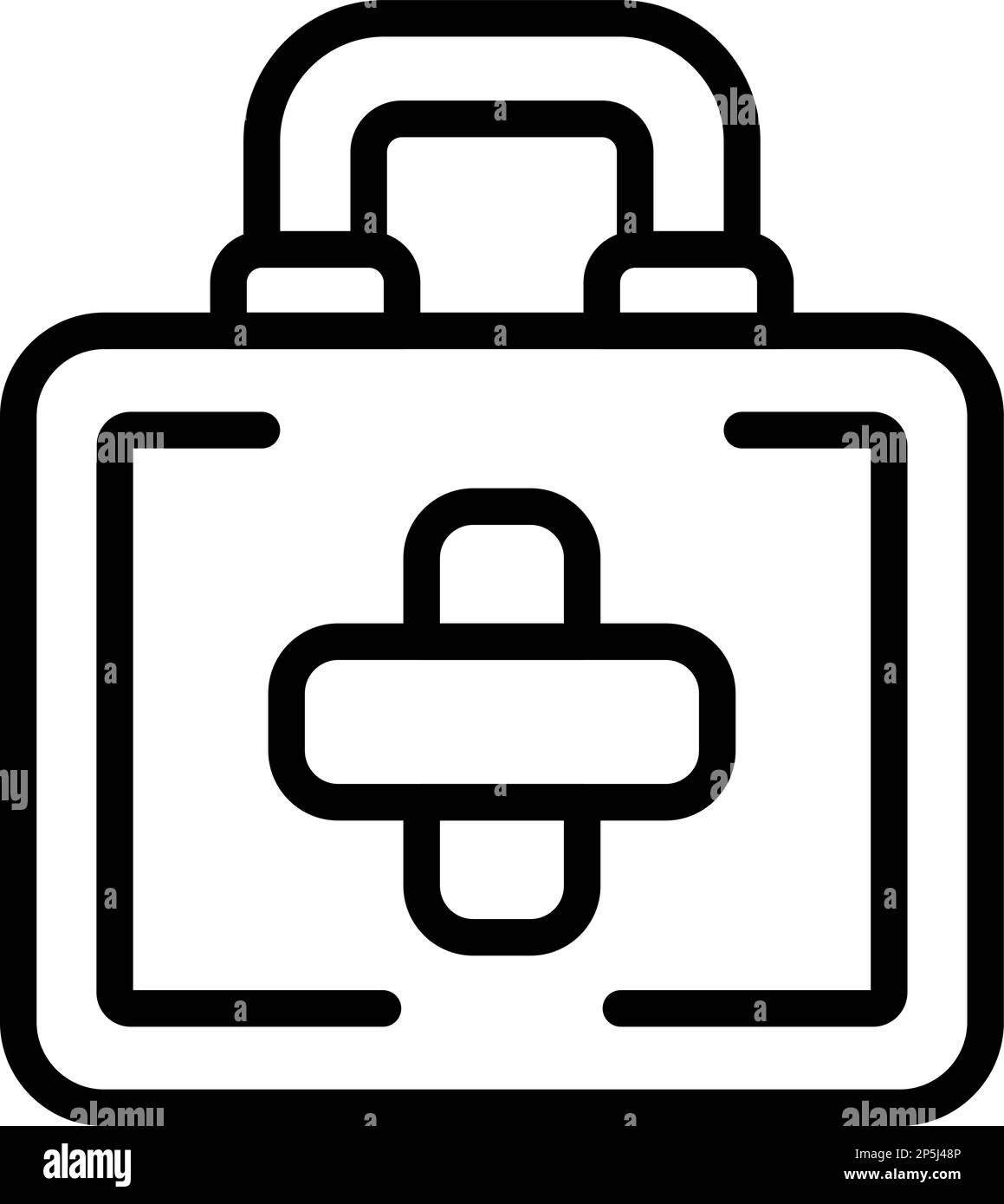 Vecteur de contour de l'icône du kit de premiers soins. Médecin chirurgien. Maladie d'opération Illustration de Vecteur