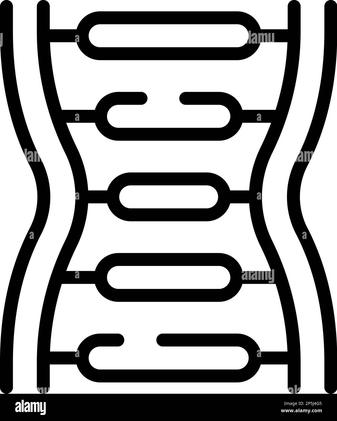 Vecteur de contour de l'icône d'adn du patient. Chirurgie cardiaque. Maladie médicale Illustration de Vecteur