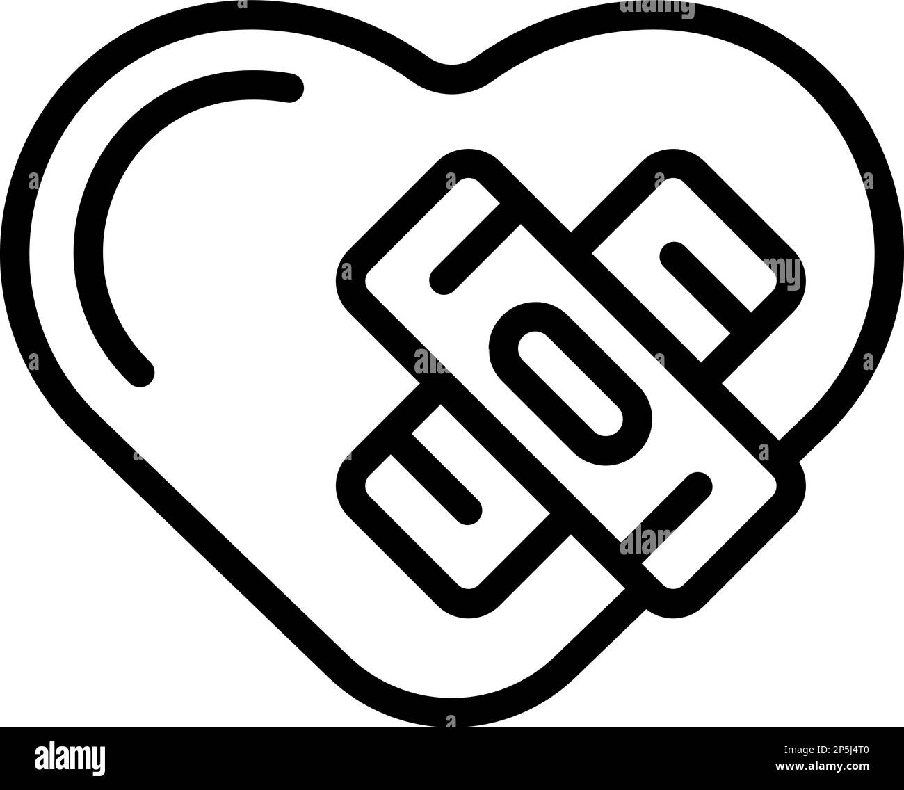 Vecteur de contour d'icône de chirurgie cardiaque. Traitement cardiaque. Chirurgien de soins Illustration de Vecteur