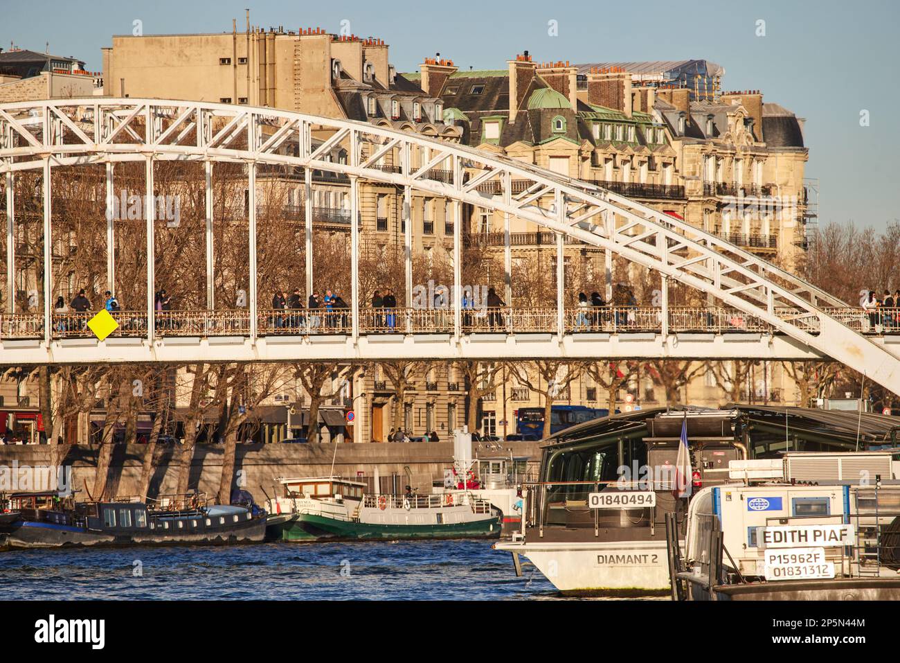 Site touristique de Paris, passerelle Debilly sur la Seine Banque D'Images