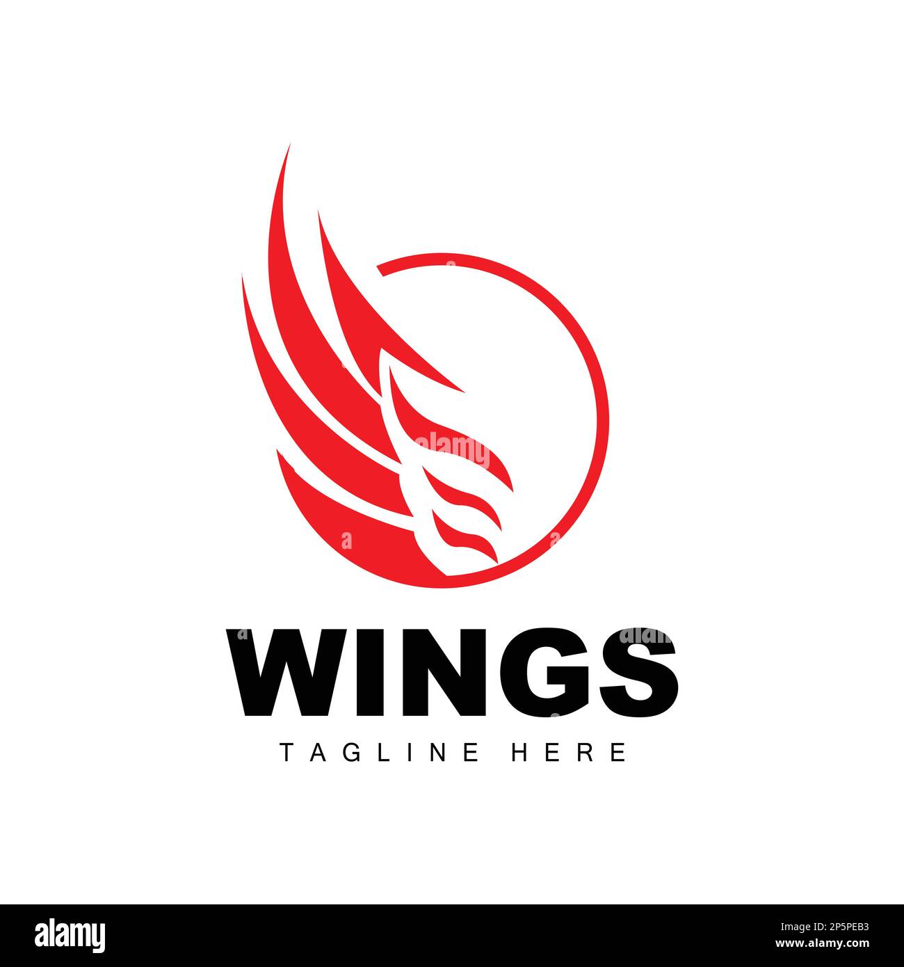 Logo Wings, logo Phoenix, vecteur Bird Wing, illustration du modèle, conception de la marque Wing Illustration de Vecteur