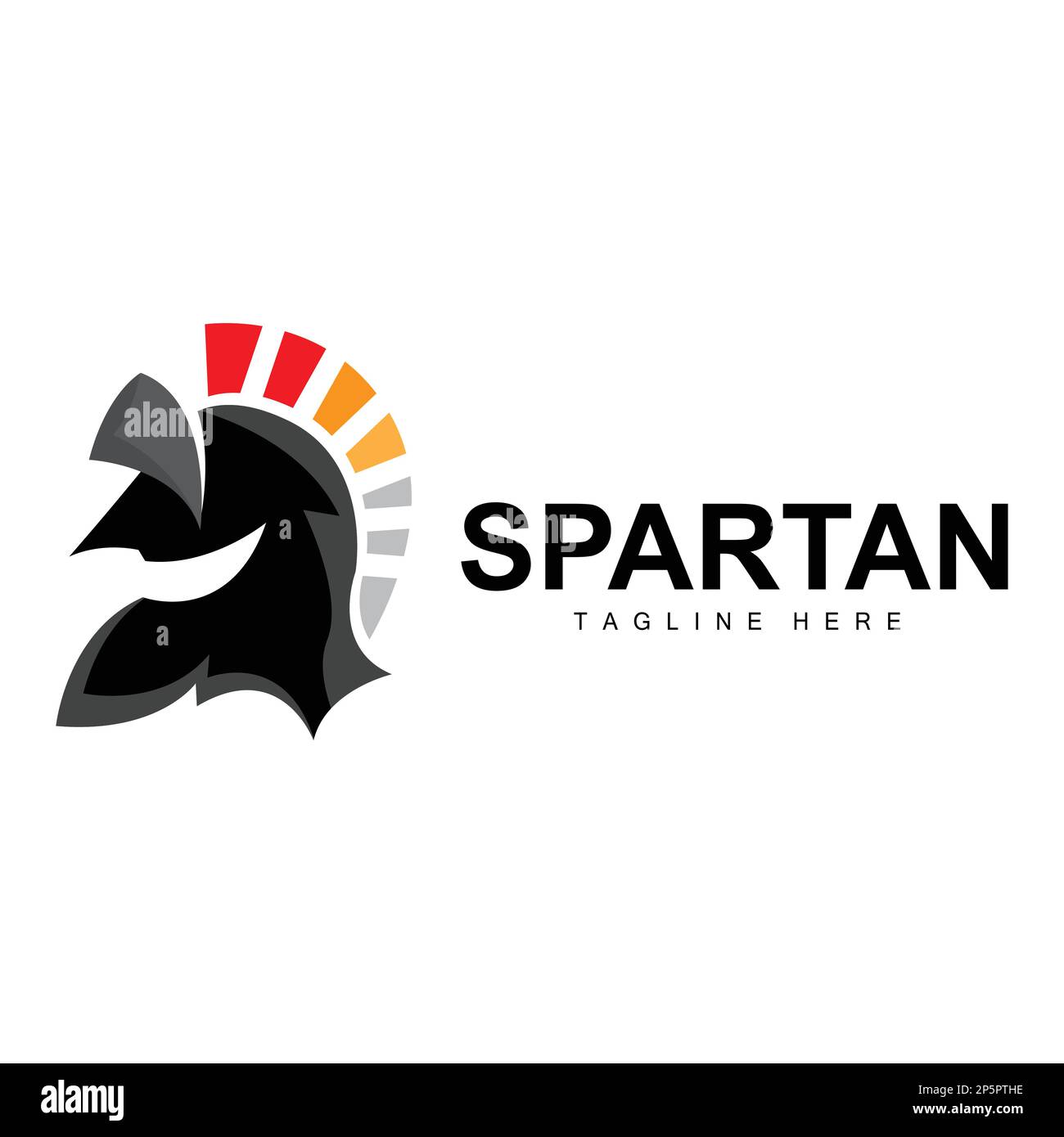 Logo Spartan, War Helmet suit Vector, Barbaran Armor Icon, Viking, Gym Fit Design, Fitness Illustration de Vecteur