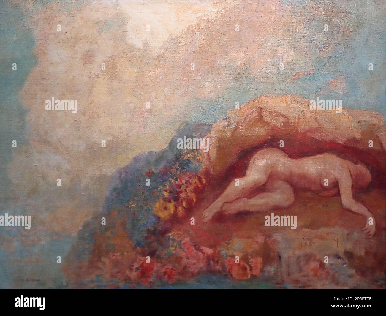 Der Gefangene par le peintre français Odilon Redon au Musée Wallraf-Richartz, Cologne, Allemagne Banque D'Images