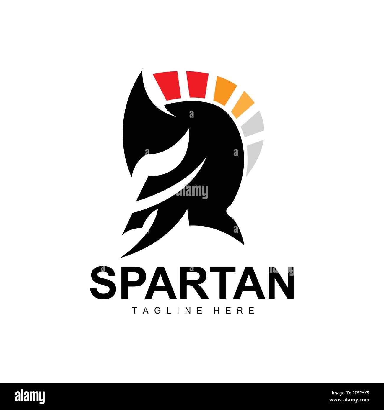 Logo Spartan, War Helmet suit Vector, Barbaran Armor Icon, Viking, Gym Fit Design, Fitness Illustration de Vecteur