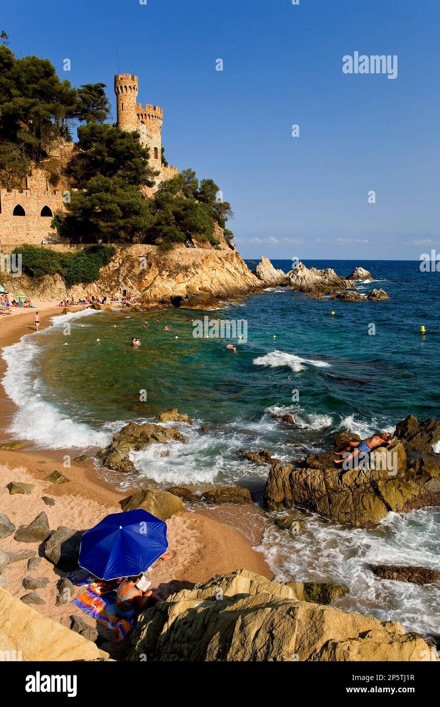 Lloret de Mar. Sa Caleta. Costa Brava. Province de Gérone. La Catalogne. Espagne Banque D'Images