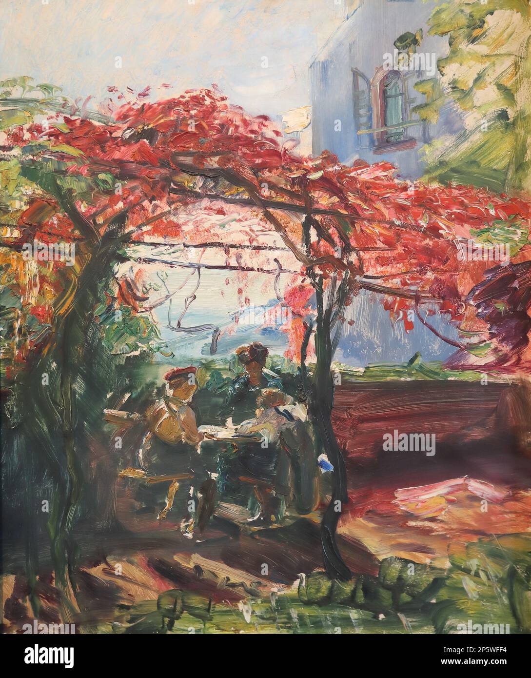 Weinlaube auf Neukastel (arbre à vin à Neukastel) par l'impressionniste allemand Max Slevogt au Musée Wallraf-Richartz, Cologne, Allemagne Banque D'Images