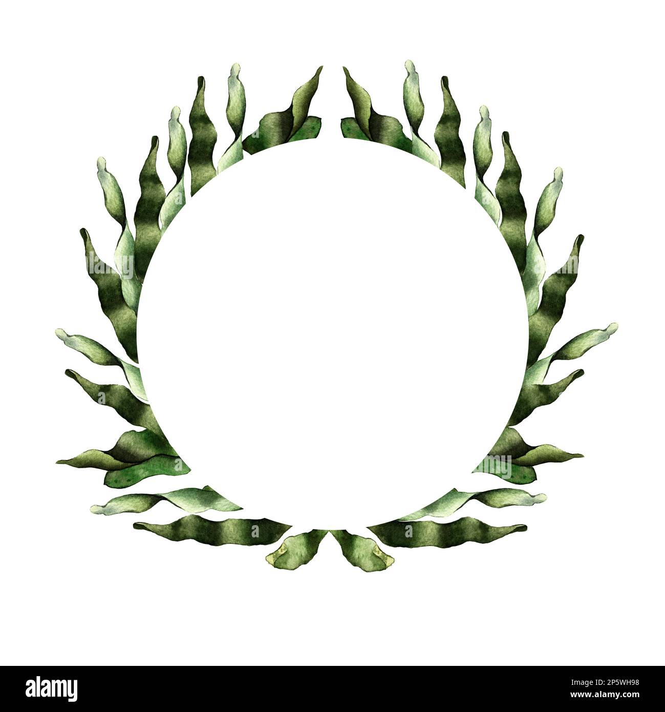 cadre en feuilles de varech Banque D'Images