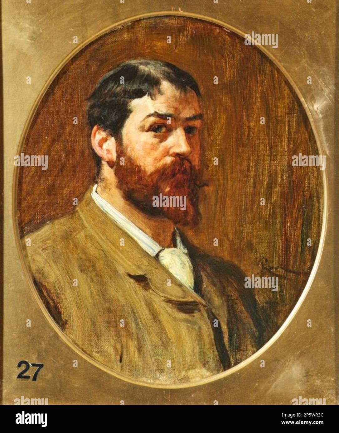 Self Portrait, Robert Walker Macbeth (Glasgow, Écosse, 1848 - 1910) 1883 Banque D'Images