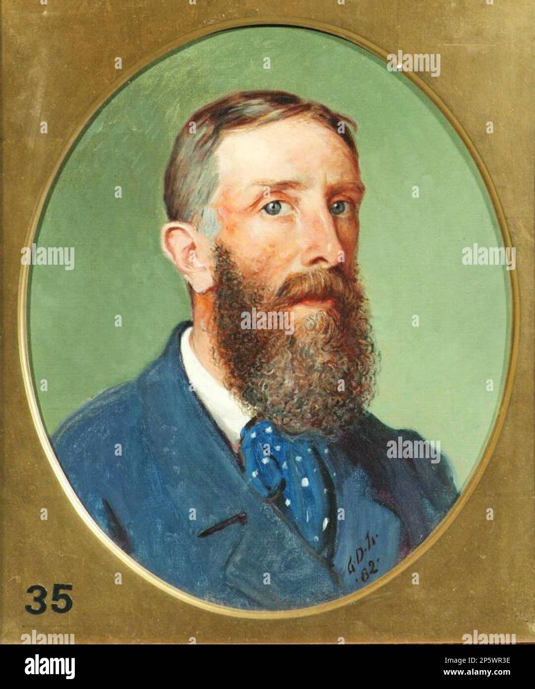 Self Portrait, George Dunlop Leslie (Londres, Angleterre, 1835 - 1921) 1882 Banque D'Images