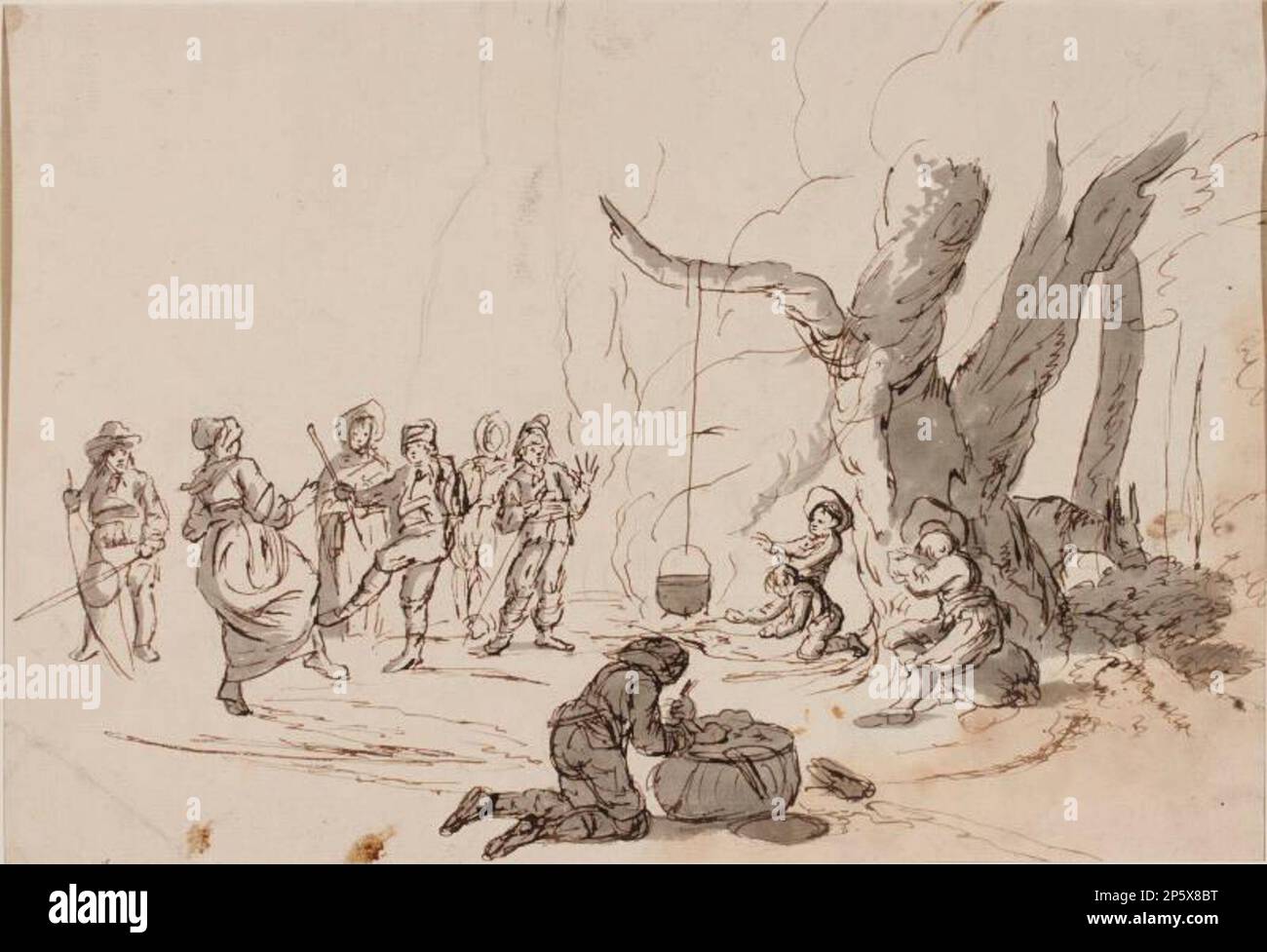 Bocampement de Gypsy, William Williams (Angleterre, actif 1763 - 1800) Banque D'Images