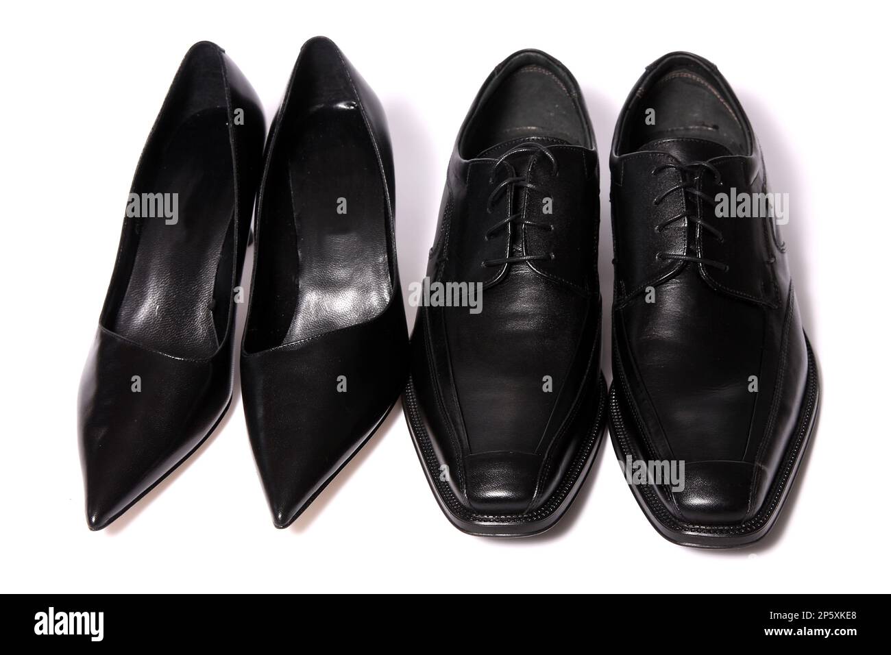 chaussures noires et chaussures pour hommes Banque D'Images