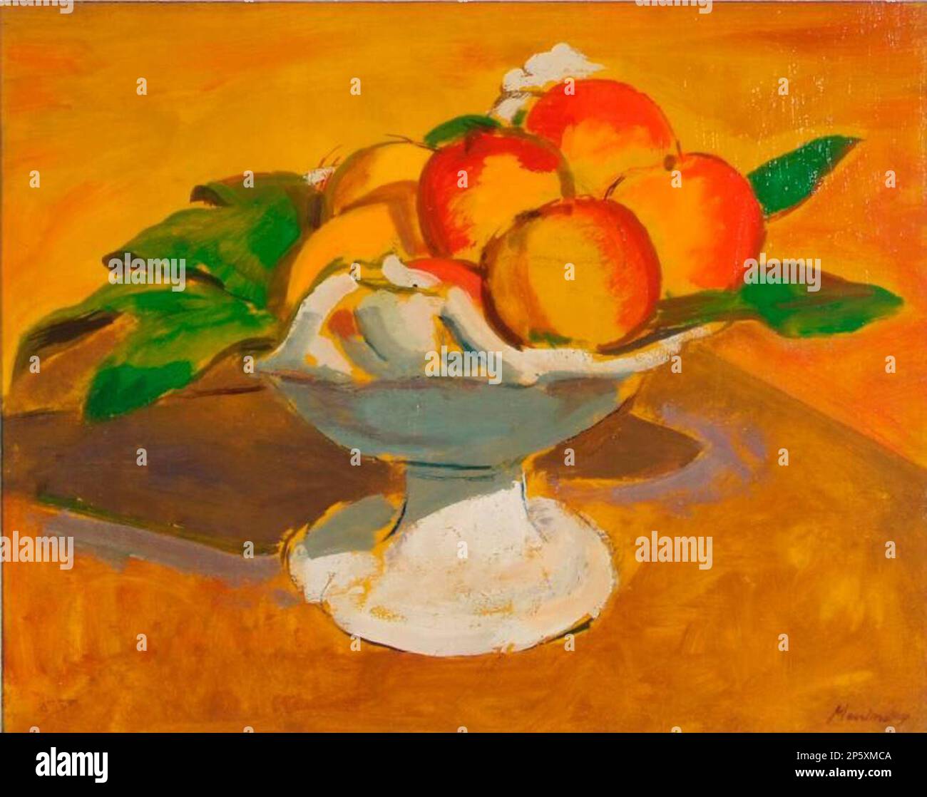 Still Life, fruit, Bernard Meninsky (Konotop, Ukraine, 1891 - 1950) Banque D'Images