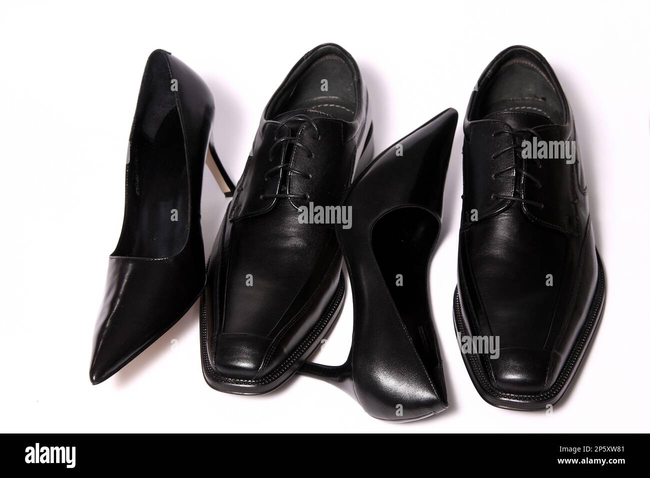 chaussures noires et chaussures pour hommes Banque D'Images