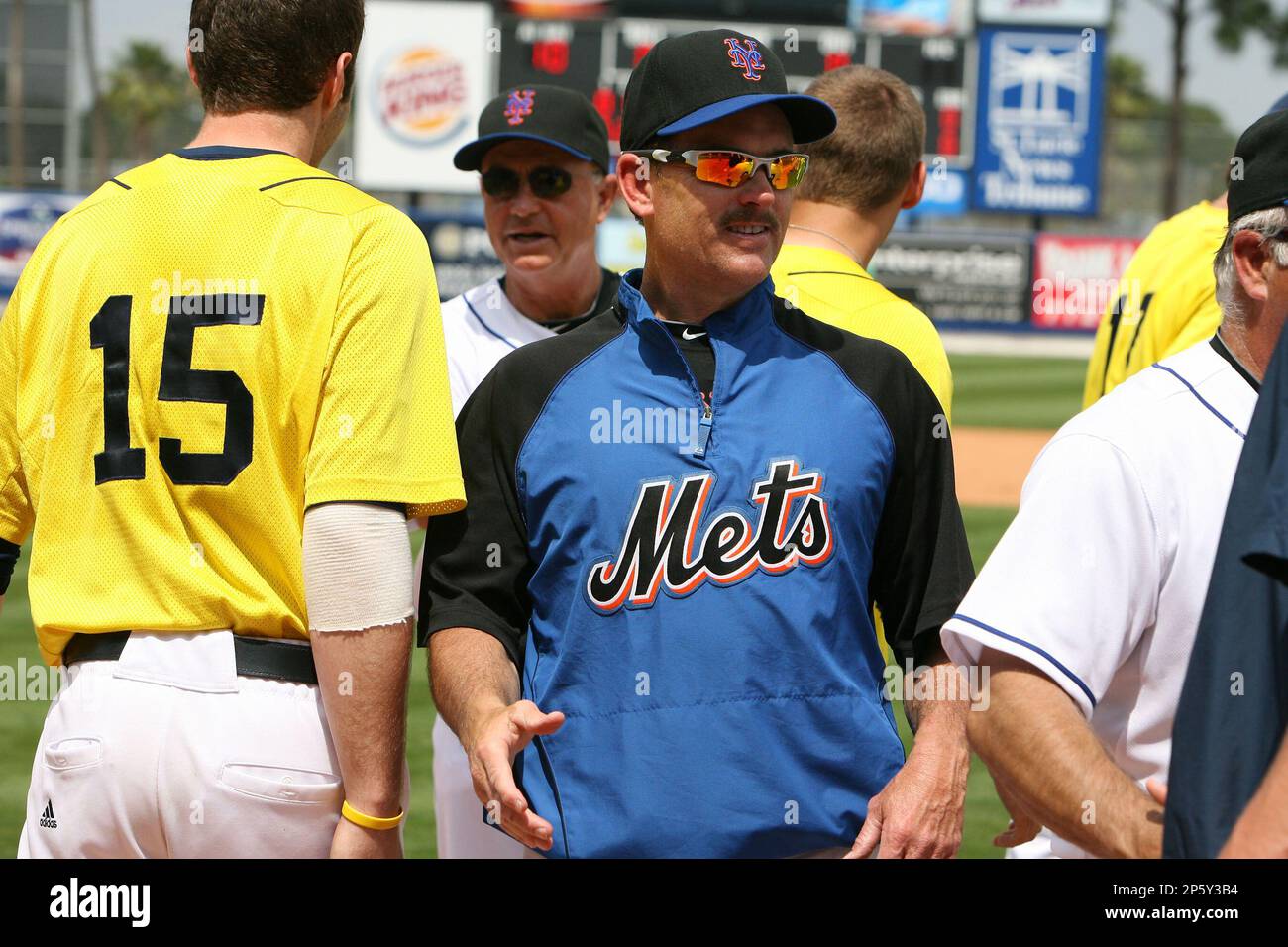 New York Mets Darryl Strawberry batting at the spring training baseball  facility in Port St. Lucie, Florida on March 12, 1989. Photo by Francis  Specker Stock Photo - Alamy