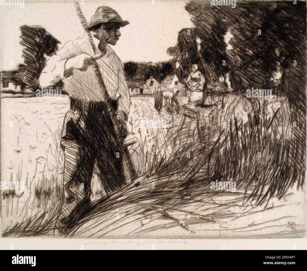 Travailleurs sur le terrain, William Lee Hankey (Chester, Angleterre, 1869 - 1952) 1925-1949 Banque D'Images