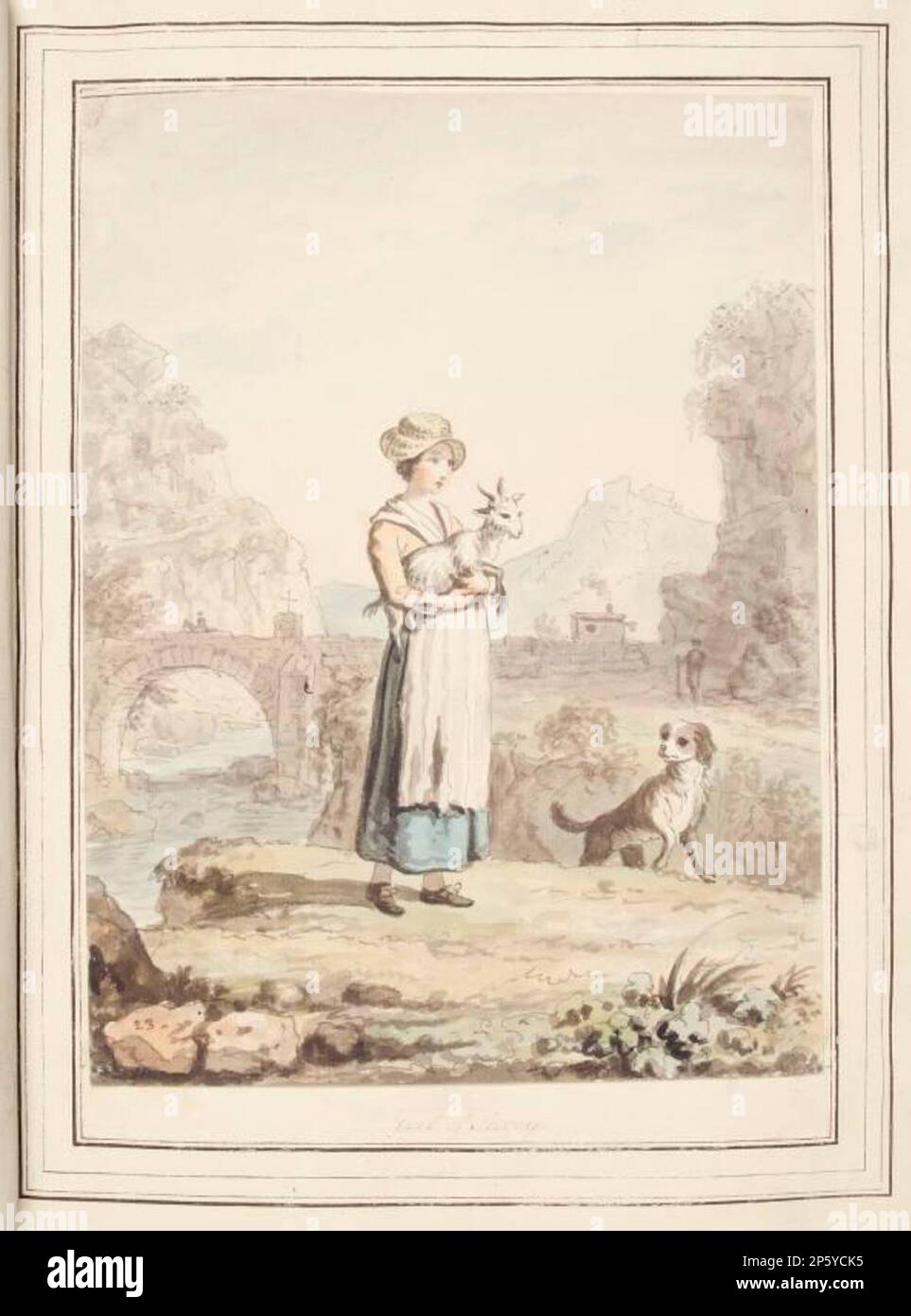 Fille de Savoie, feuille de « Une collection de robes par David Allan principalement de nature », David Allan (Alloa, Écosse, 1744 - 1796) 1776 Banque D'Images